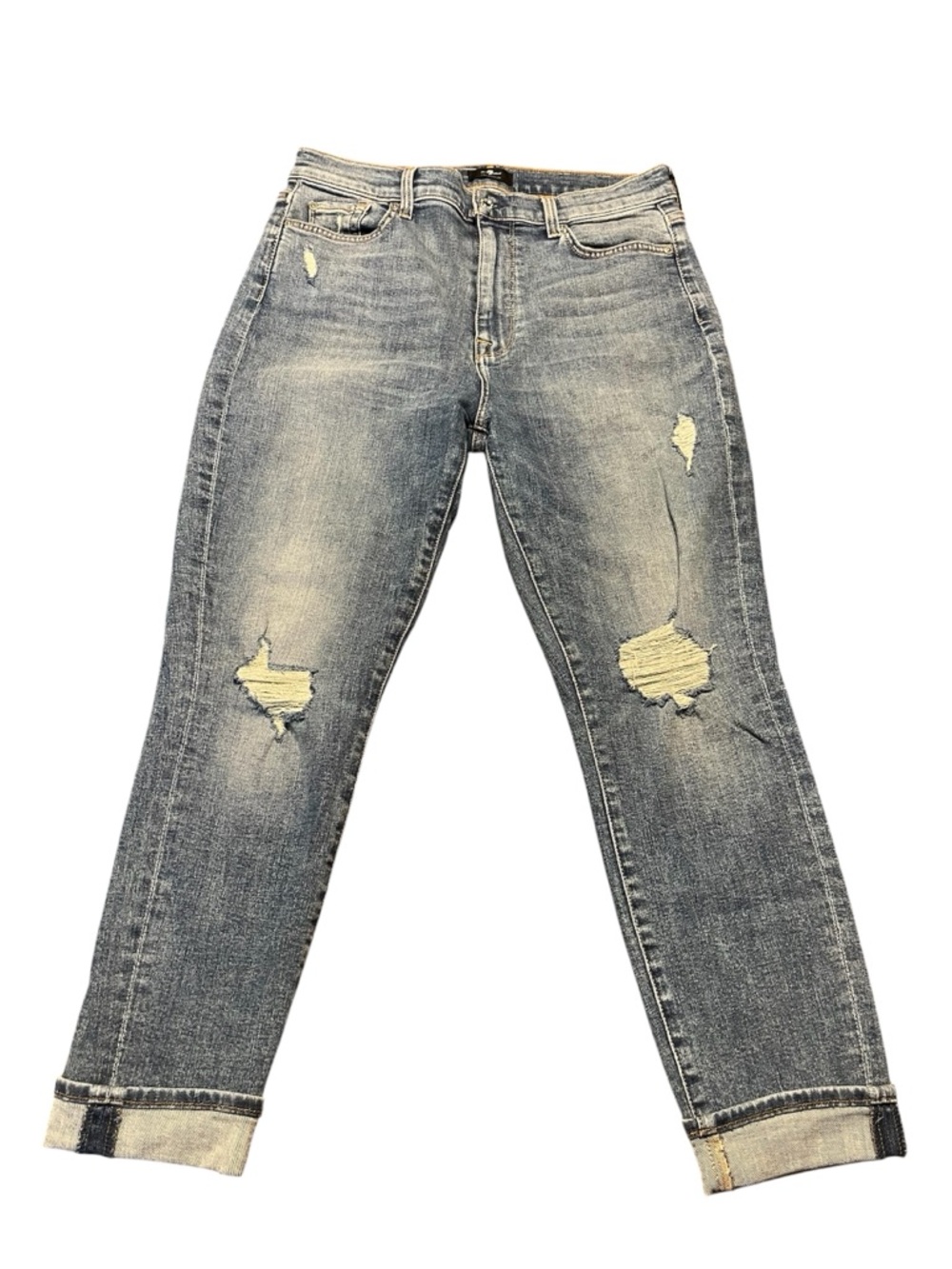 7 for All Mankind High Waist Ankle Skinny jeans size 30